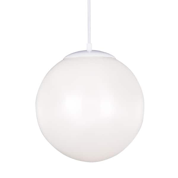Generation Lighting Hanging Globe 1-Light White Pendant