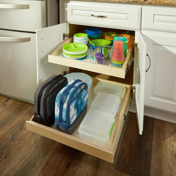 Two Sided Shelves Under Counter Storage Base Cabinet Home Office
