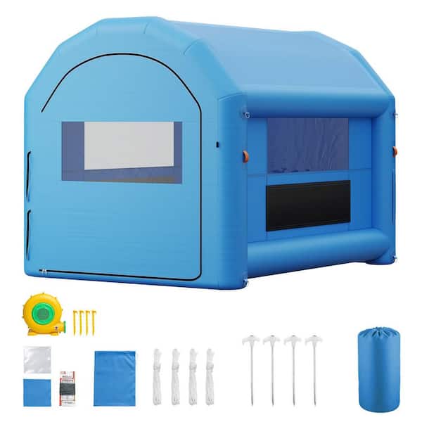 Inflatable Paint Booth, 13.1 x 9.8 x 9 ft. Inflatable Spray Booth, 750W Powerful Blower and Air Filter System, Portable