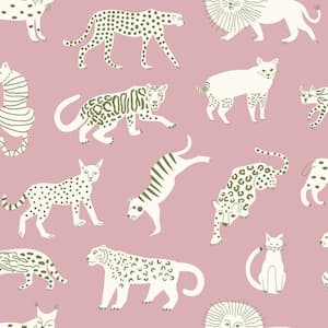 Pink Kitty Kitty Peel and Stick Wallpaper Sample