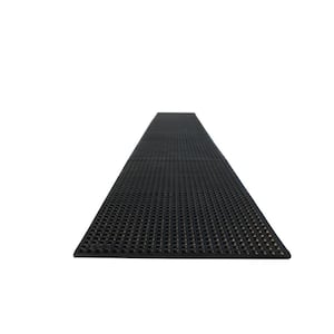 Rubber-Cal Safe-Grip Slip-Resistant Traction Mats - 1/4 in x 34 in x 2 ft - Brown Rubber Runner