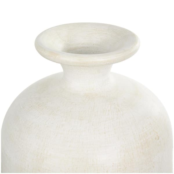 Litton Lane White Tall Amphora Floor Ceramic Decorative Vase