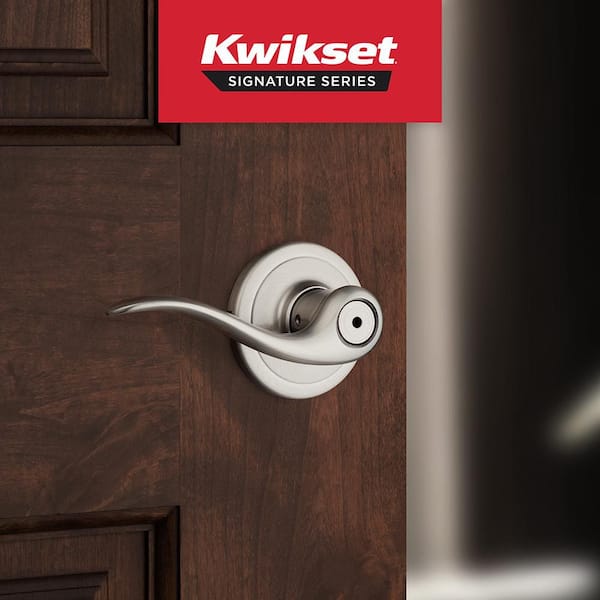 Tustin Satin Nickel Bed/Bath Door Handle with Microban Antimicrobial Technology