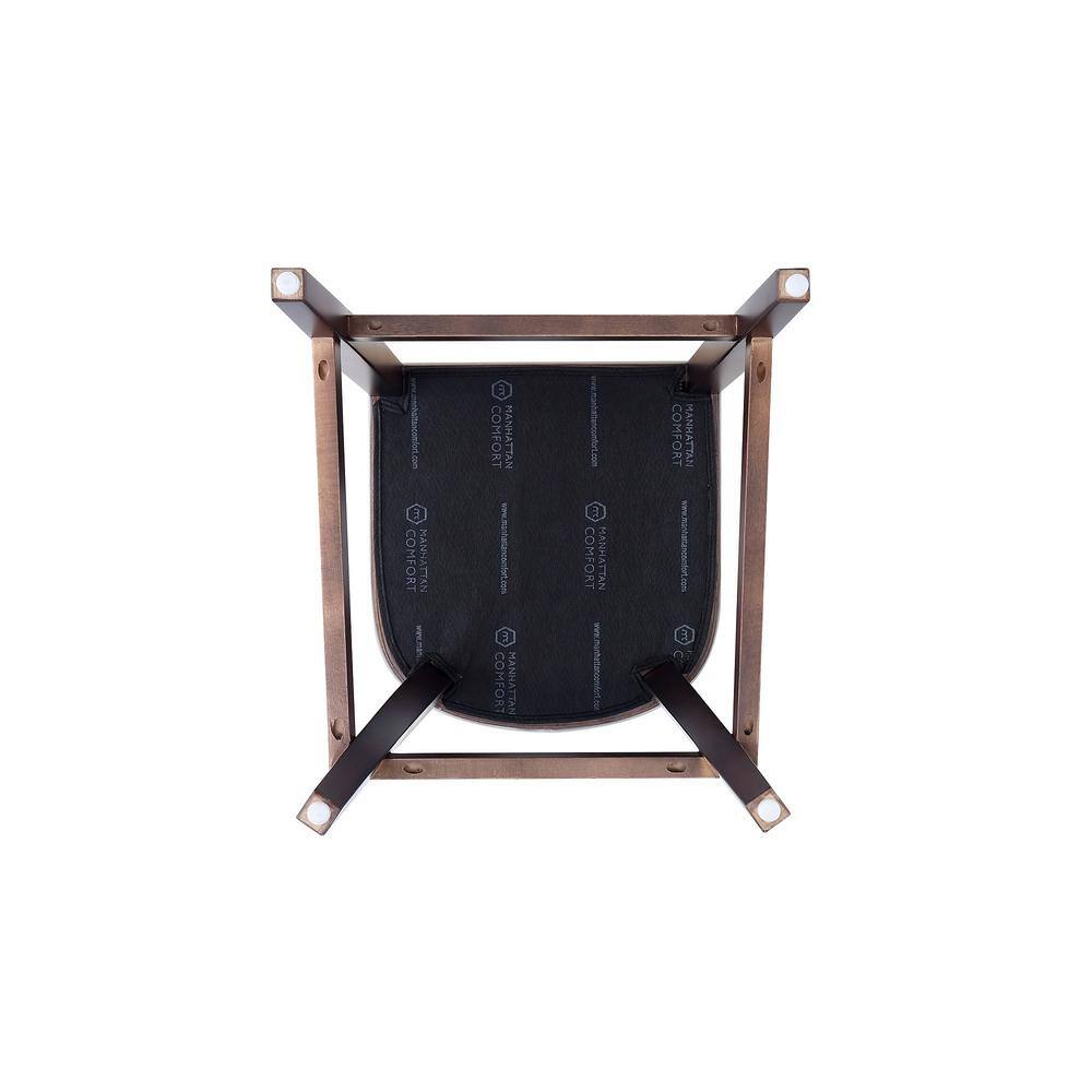 Pebble Grey Faux Leather Bar Stool with Walnut Beech Frame