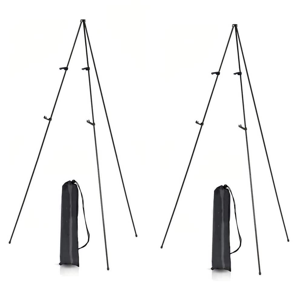 新品未使用　ina NAMELESS STAND black 2 pcs Portable Metal Easel Stand Foldable Tripod Display Stand