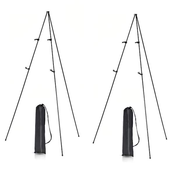2 pcs Portable Metal Easel Stand Foldable Tripod Display Stand
