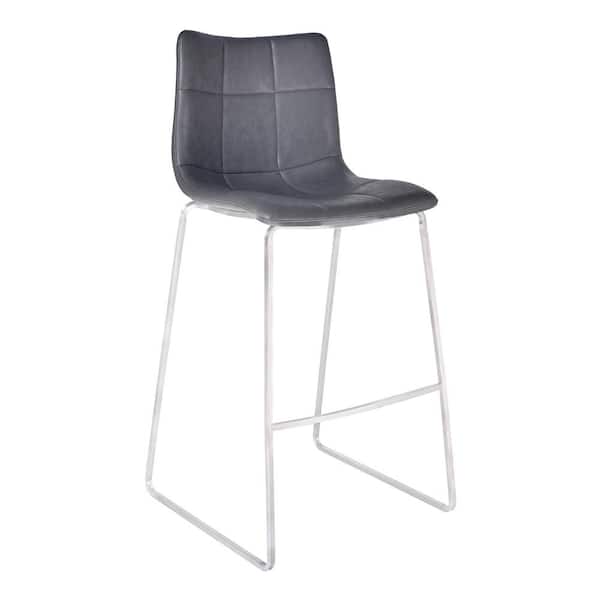 Armen Living 26 in. Hamilton Silver Bar Stool
