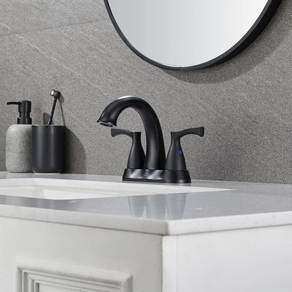 4-inch Centerset Bathroom Sink Faucet with Drain 1.2 GPM