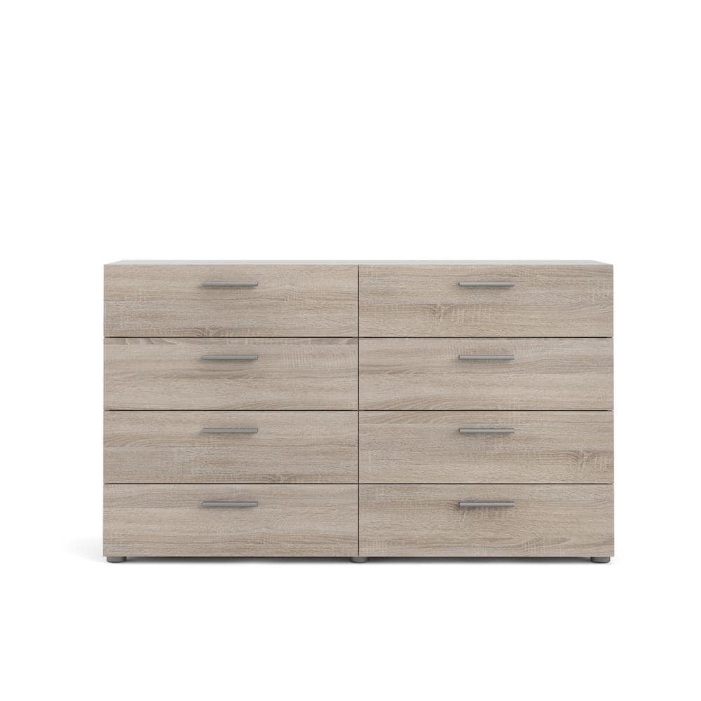 Austin Double 8-Drawer White Contemporary Dresser