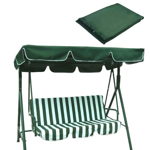 77 in. x 43 in. Patio Outdoor Garden Swing Canopy Replacement Porch Cover Seat