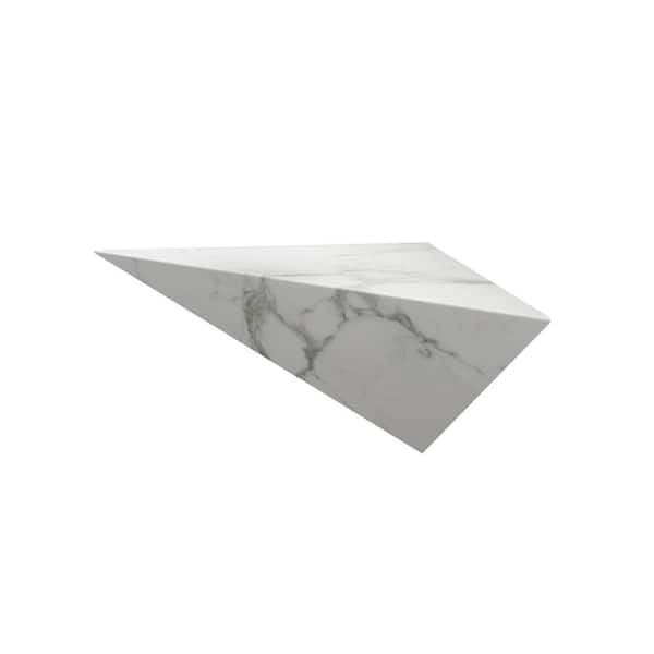 14 in. L x 27 in. W x 14 in. H Floating Corner Seat in Calcutta Gold