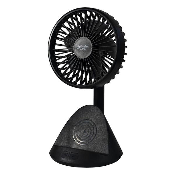 4 in. 3-Speed Personal Fan with Phone Charger