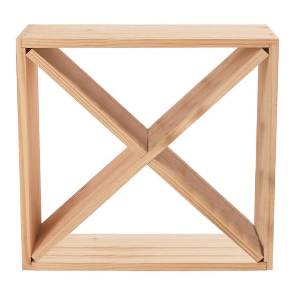 24-Bottle Compact Cellar Cube Wine Rack in Natural