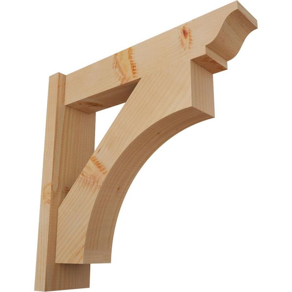 Ekena Millwork 6 in. x 22 in. x 22 in. Douglas Fir Westlake Traditional Smooth Outlooker