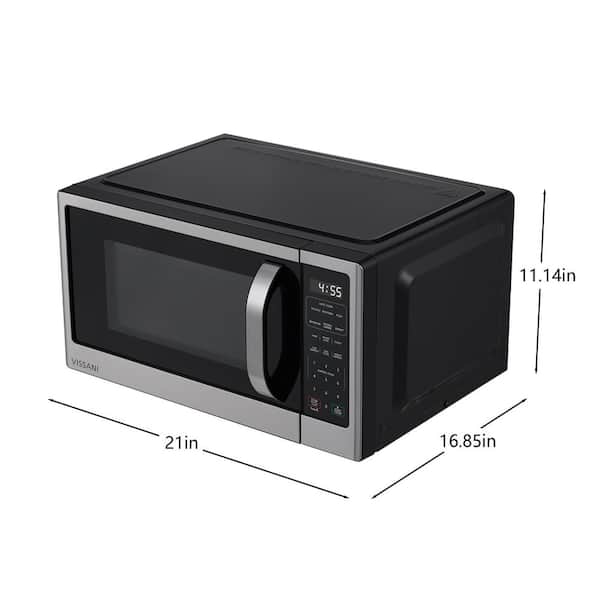 Vissani 1.1 cu. ft. Countertop Microwave in Fingerprint Resistant Stainless  Steel VSCMWE11S2W-10 - The Home Depot