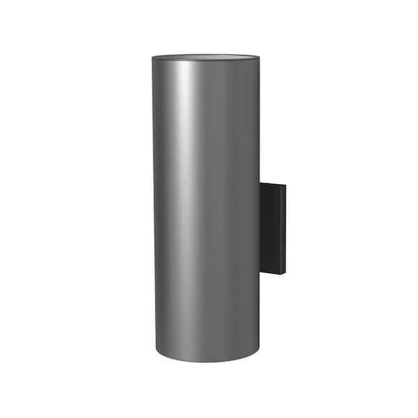 Sea Gull Lighting Outdoor Cylinders 14.25-in H White Medium Base (E-26) Outdoor Wall Light ENERGY STAR