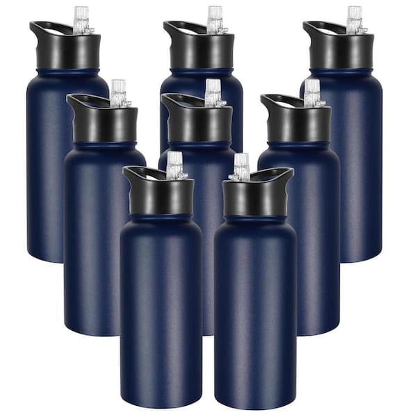 32 oz Insulated Stainless Steel Water Bottle with Dual Leak-Proof Lids and Wide Mouth, Double-Walled