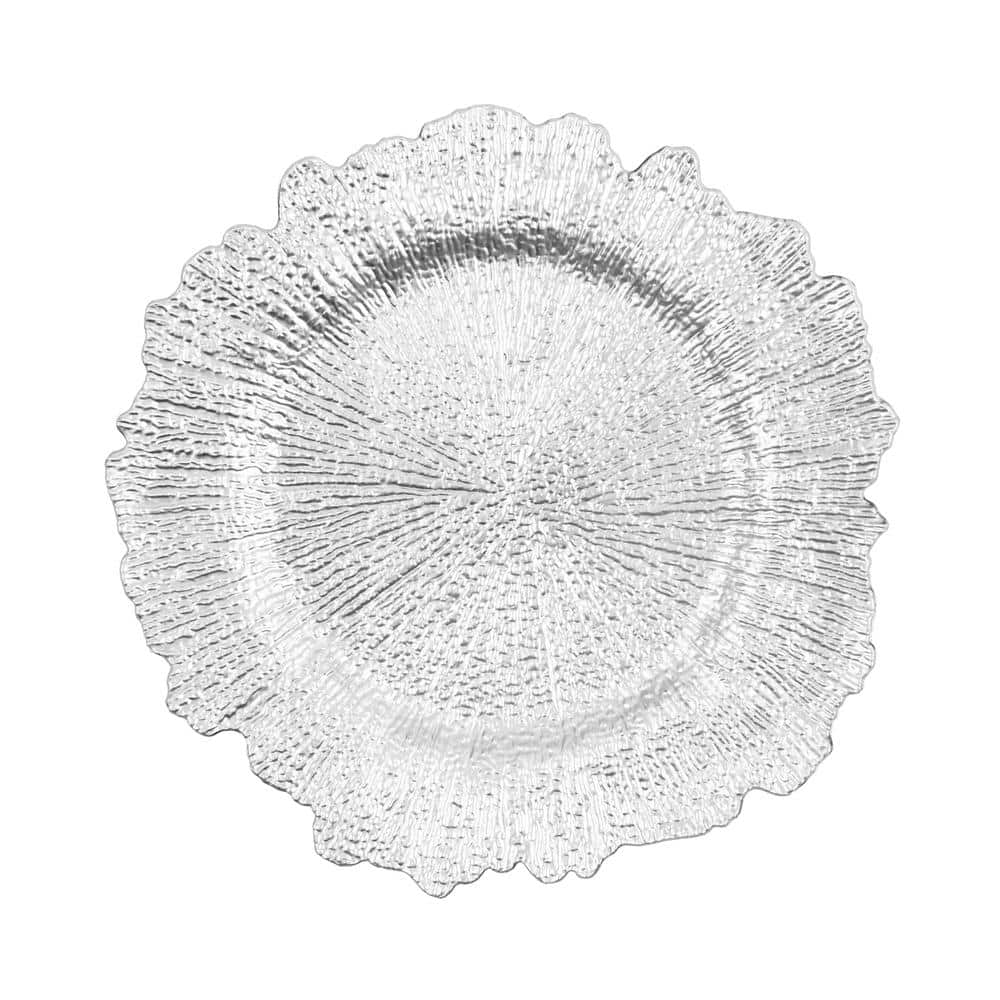 American Atelier 13 in. D Silver Reef Set Of 4 Polypropylene Charger