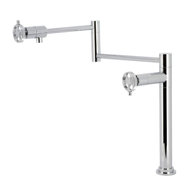 Wendell Deck Mount Pot Filler in Polished Chrome