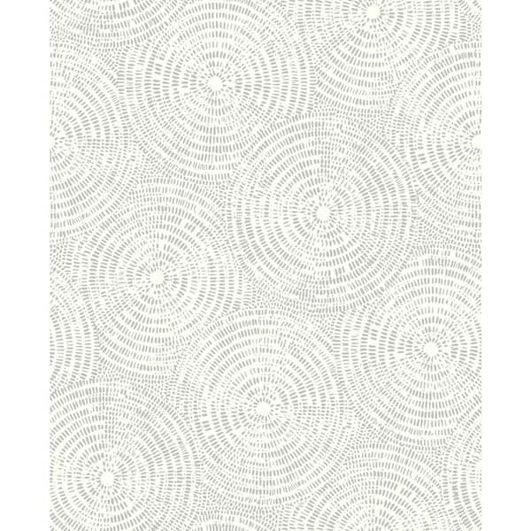 A-Street Prints Ripple Grey Shibori Paper Strippable Roll (Covers 56.4 sq. ft.)
