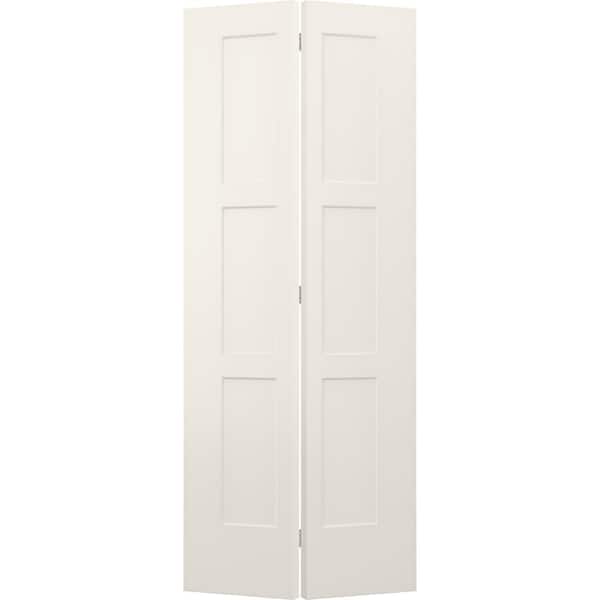 JELD-WEN 36 in. x 96 in. 3 Panel Birkdale Primed Smooth Hollow