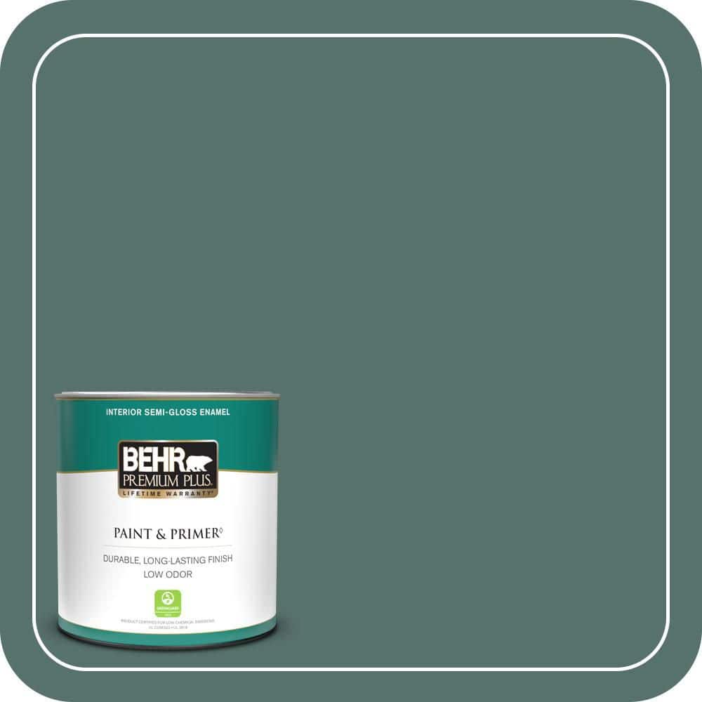 1 qt. #480F-6 Shaded Spruce Semi-Gloss Enamel Low Odor Interior Paint & Primer price history on PriceWatchPro