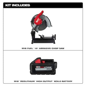 M18 FUEL 18V Lith-Ion Brushless Cordless 14 in. Abrasive Cut-Off Saw w/ High Output 6.0 Ah Battery