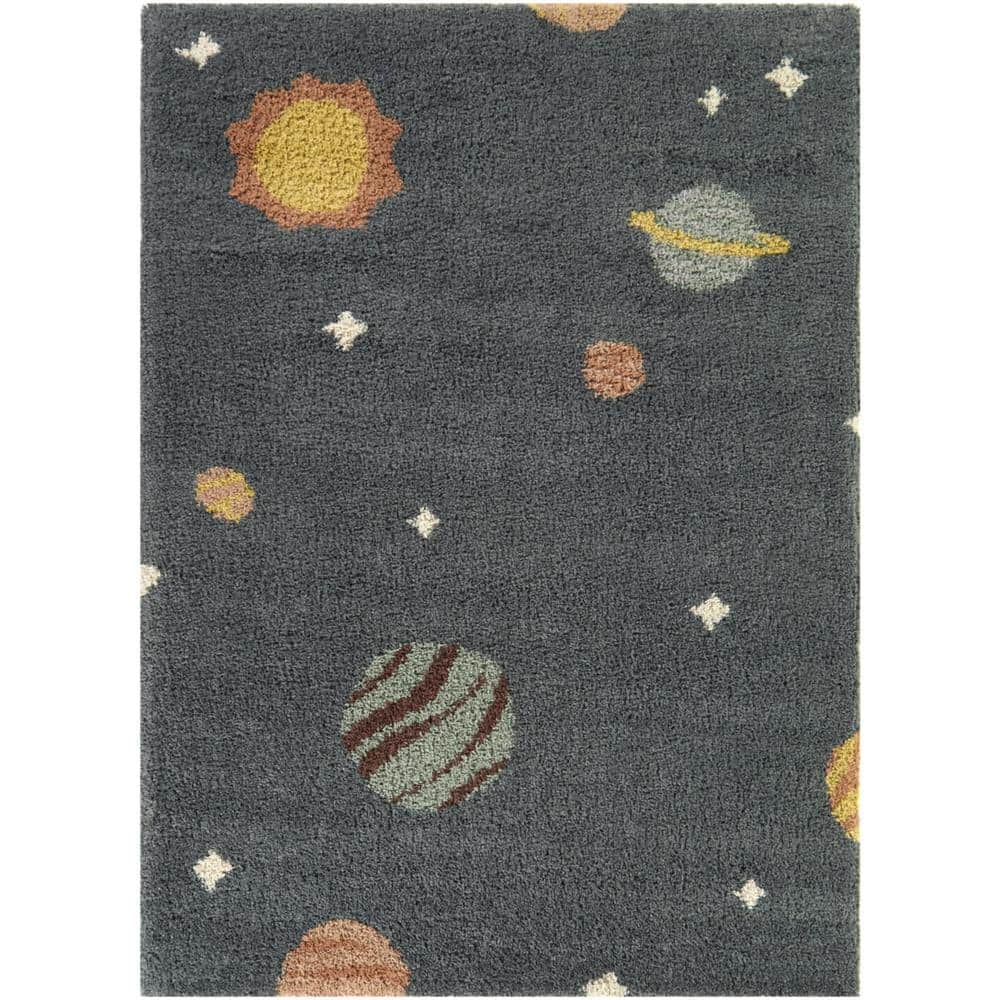 Hibbard Dark Blue 4 ft. x 6 ft. Solar System Area Rug