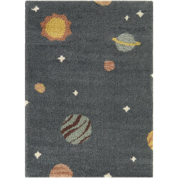 Hibbard Dark Blue 4 ft. x 6 ft. Solar System Area Rug