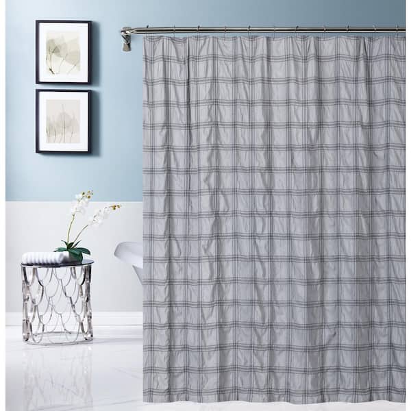 Ellen Tracy Crinkle Embossed Plaid, Croscill Shower Curtain Sets With Rugs