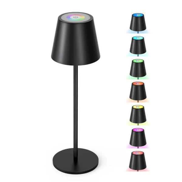 7-Colors RGB Mode Cordless Table Lamp Rechargeable Portable Stepless Dimming Dining Table Lamp Touch Control