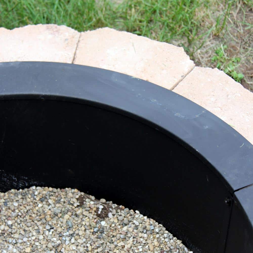 Sunnydaze 36-Inch Black Steel Wood Burning Fire Pit Ring