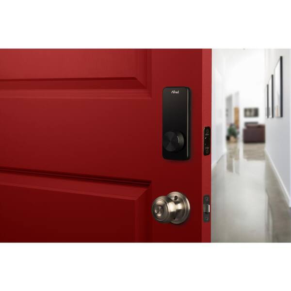 Alfred Db1 A Black Smart Single Cylinder Electronic Deadbolt Lock With Key Override Db1 A Bl The Home Depot