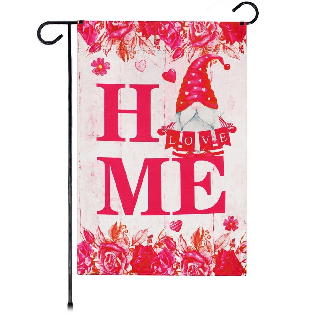 1 ft. x 1.5 ft. Polyester Happy Valentine's Day Gnome Holding Love Sign 2-Sided Garden Flag Printed Blockout price history on PriceWatchPro