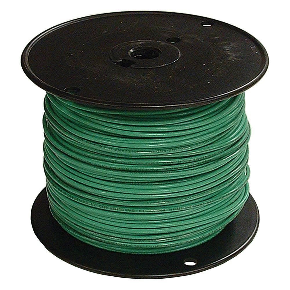 Southwire 100 ft. 6 Green Stranded CU SIMpull THHN Wire 20497450 - The Home  Depot