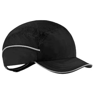 8955 Short Brim Black Lightweight Bump Cap Hat