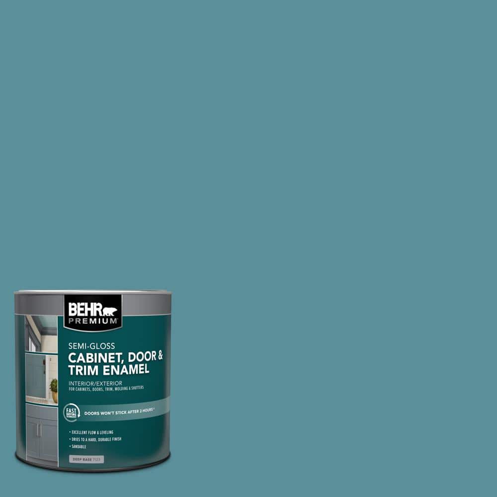 BEHR PREMIUM 1 qt. HDCAC23A Cabana Blue SemiGloss Enamel Interior