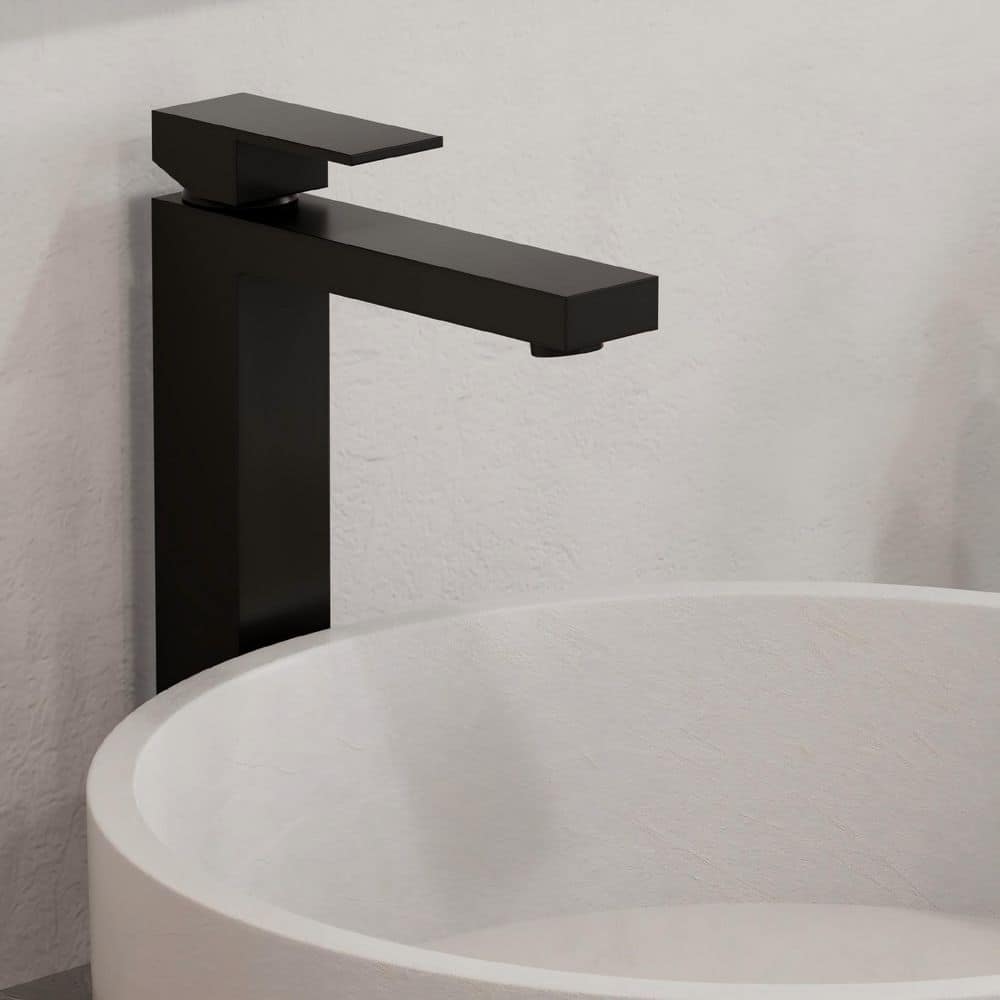 GOUGH Single-Hole Single-Handle Vessel Bathroom Faucet in Matte Black, 12 in. Tall Faucet price history on PriceWatchPro