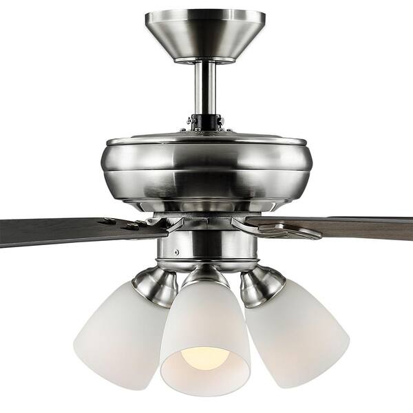 Indoor LED Brushed Nickel Ceiling Fan 
