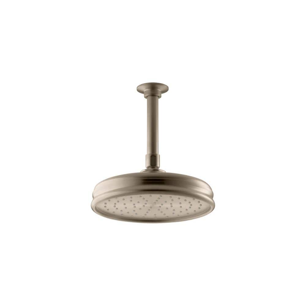 8" Vibrant Brushed Bronze Ceiling Mounted Rain Shower Head