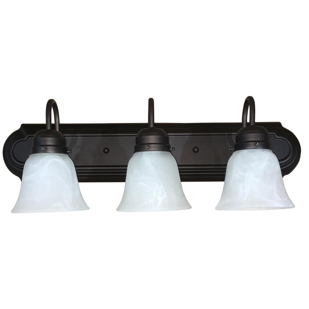 Monica 3-Light Oil Rubbed Bronze Bathroom Vanity Light