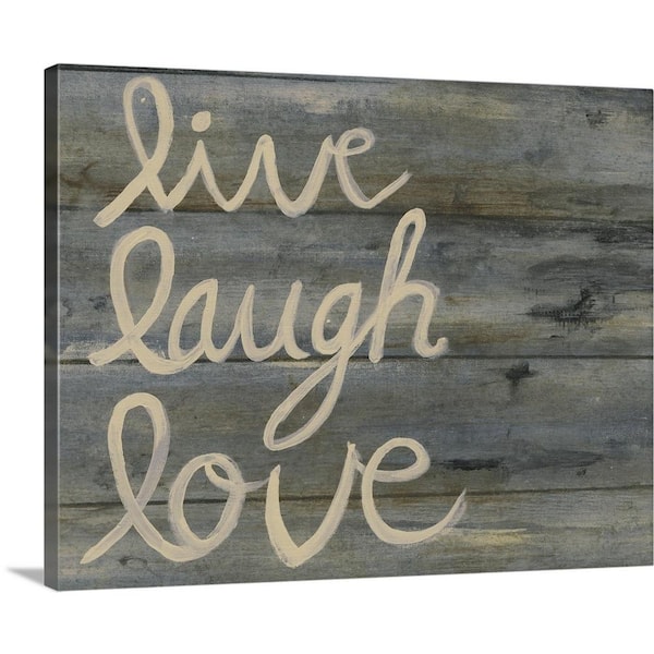 GreatBigCanvas 20 in. x 16 in. "Live Laugh Love" by Smith Haynes Canvas Wall Art