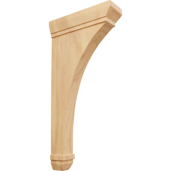 Ekena Millwork 2-1/4 in. x 7 in. x 14 in. Unfinished Wood Red Oak Stockport Corbel
