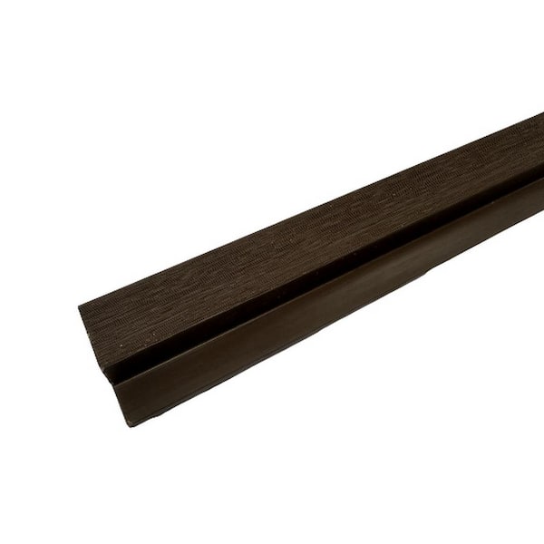Ejoy 2.2 in. x 1.1 in. x 8.83 ft. Dark Coffee Brown Outdoor European Siding PVC End Trim (Set of 10-Pieces)