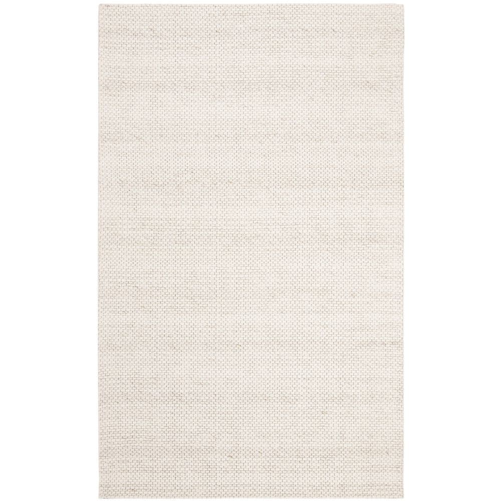 Marbella Beige and Brown 6' x 9' Flat Woven Wool Rug