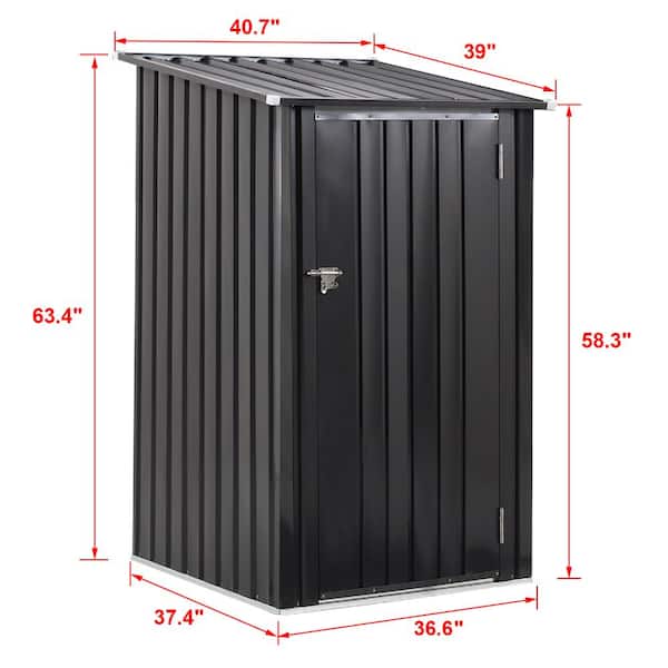 3 x 3 ft. Metal Storage Shed Small Tool Shed w/ Lockable Door