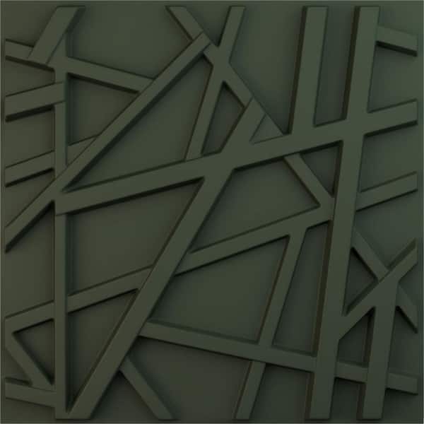 19-5/8"W x 19-5/8"H Evergreen EnduraWall Decorative 3D Wall Panel, Satin Hunt Club Green (Covers 2.67 Sq.Ft.)