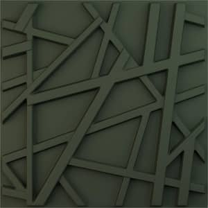 19-5/8"W x 19-5/8"H Evergreen EnduraWall Decorative 3D Wall Panel, Satin Hunt Club Green (12-Pack for 32.04 Sq.Ft.)