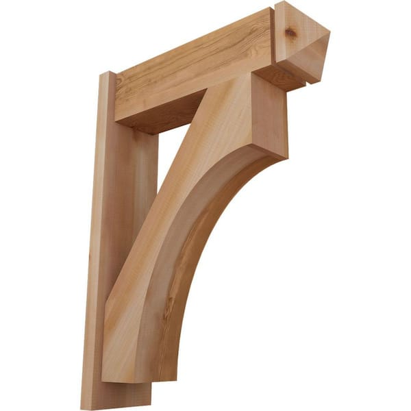 Ekena Millwork 8 in. x 34 in. x 26 in. Westlake Arts and Crafts Smooth Western Red Cedar Outlooker