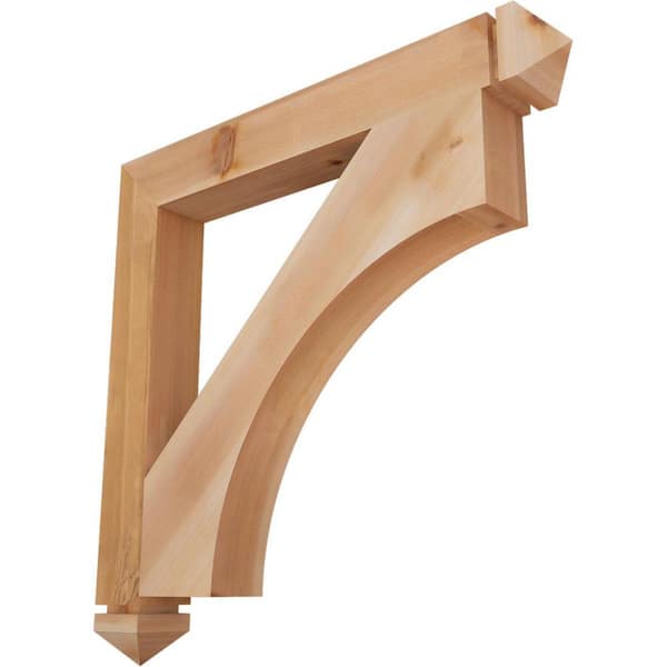 Ekena Millwork 3.5 in. x 32 in. x 32 in. Western Red Cedar Westlake Arts and Crafts Smooth Bracket